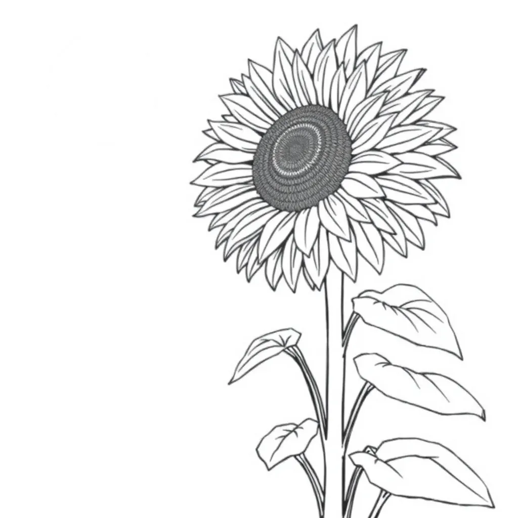 Sunflower coloring page