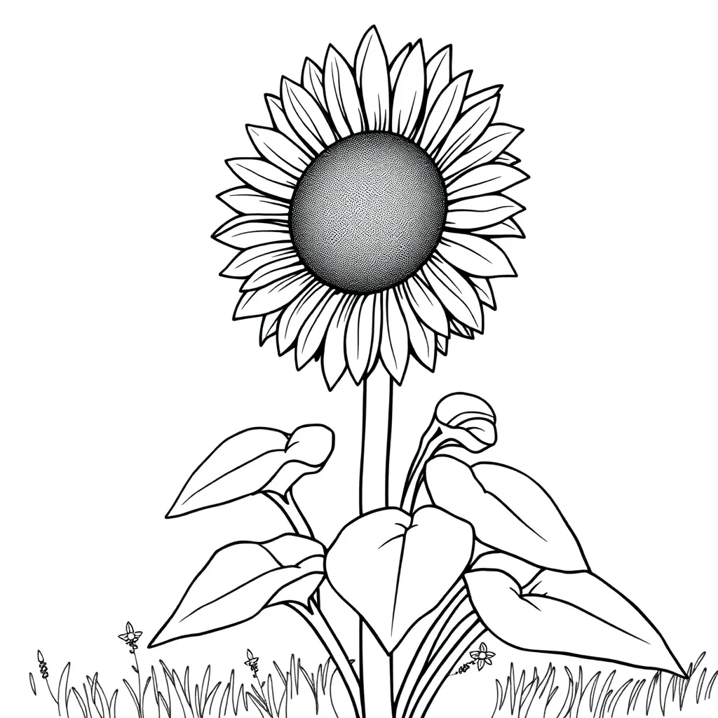 Sunflower coloring page