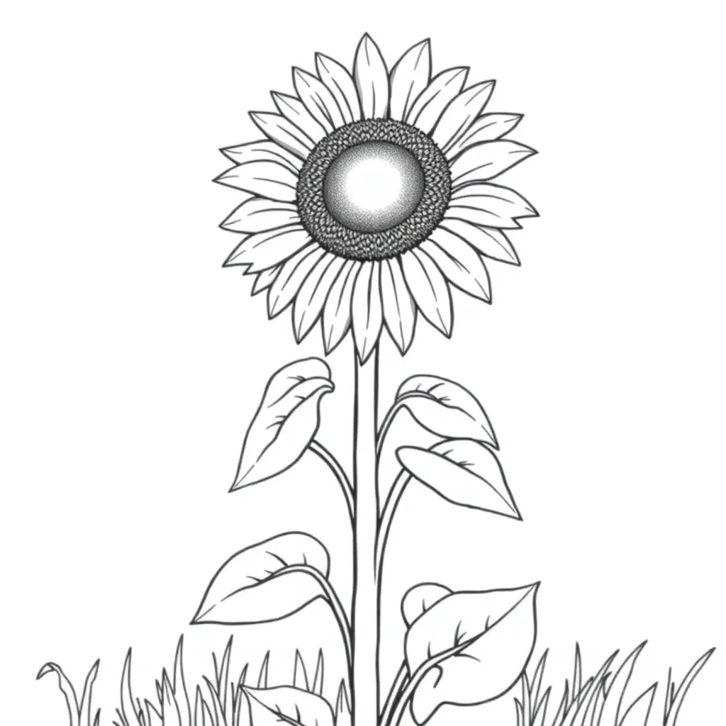 Sunflower coloring page