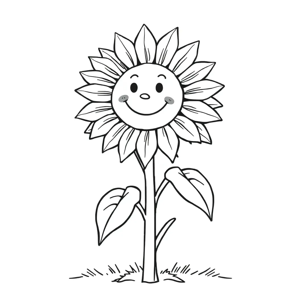 Sunflower coloring page