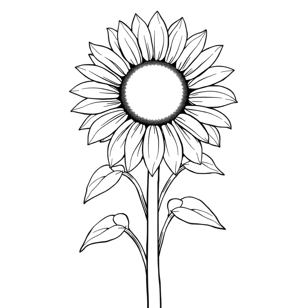 Sunflower coloring page