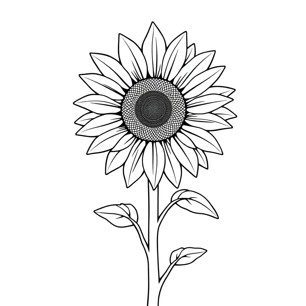 Sunflower coloring page