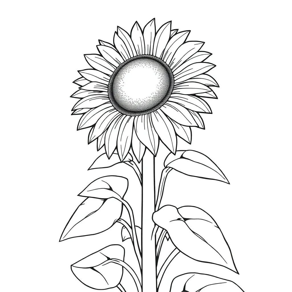 Sunflower coloring page