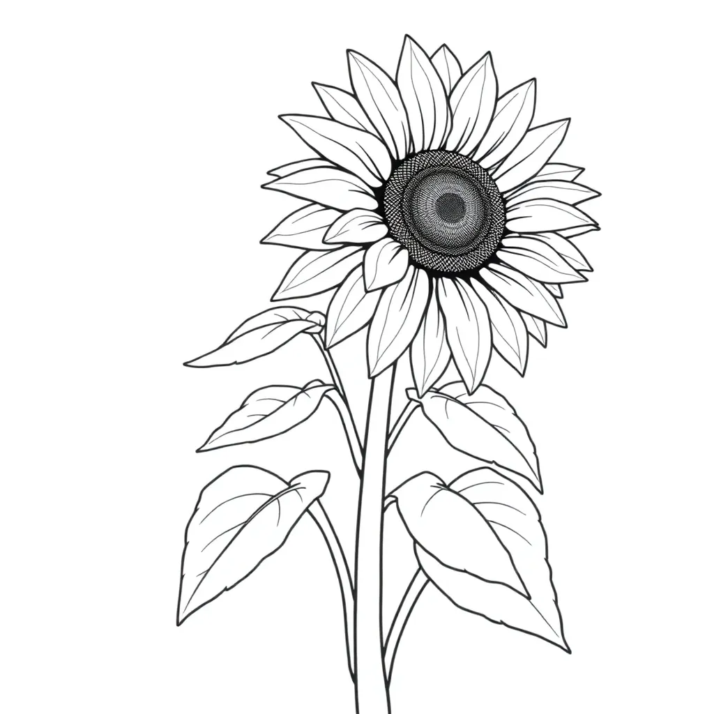 Sunflower coloring page