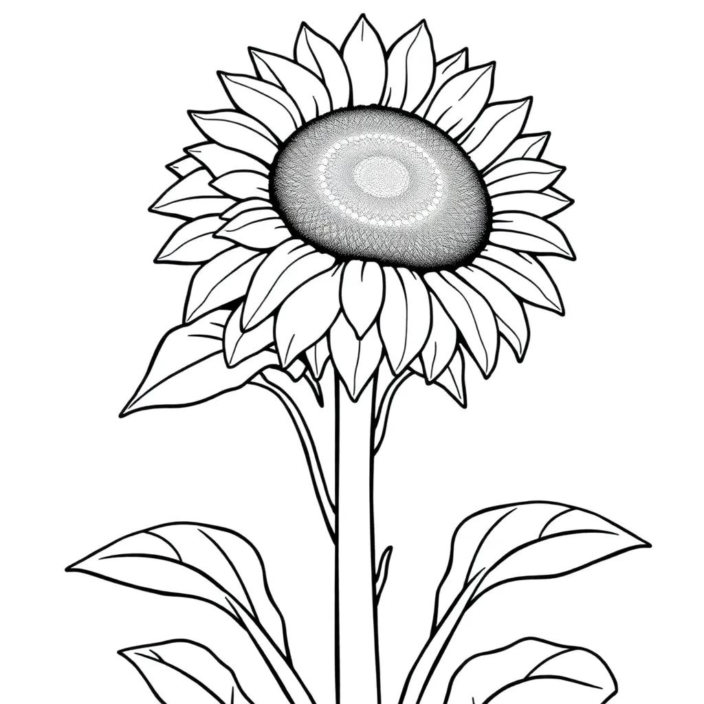 Sunflower coloring page