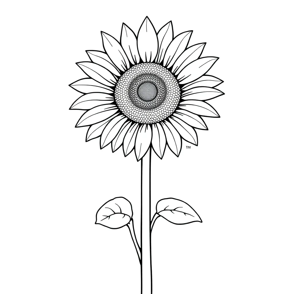 Sunflower coloring page