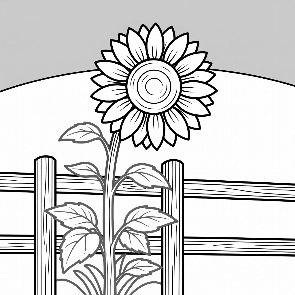 Sunflower coloring page