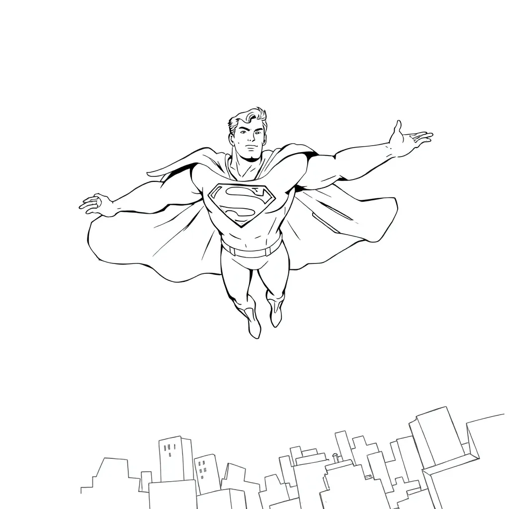 Superman coloring page