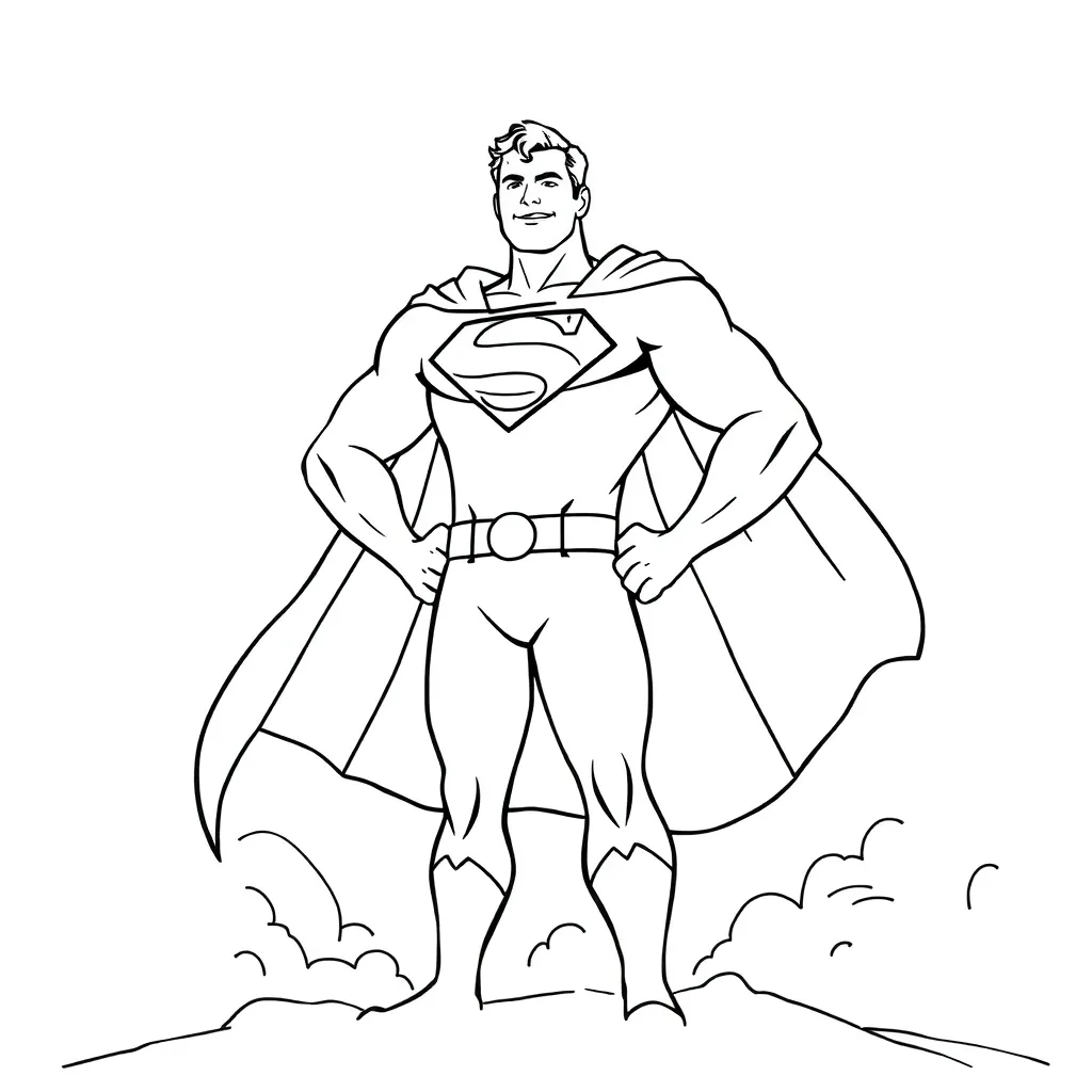 Superman coloring page
