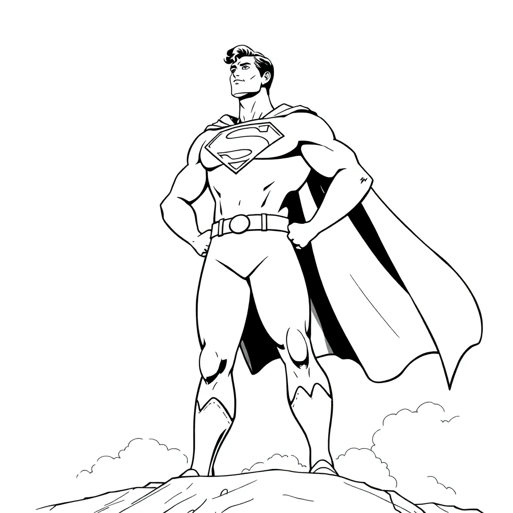 Superman coloring page