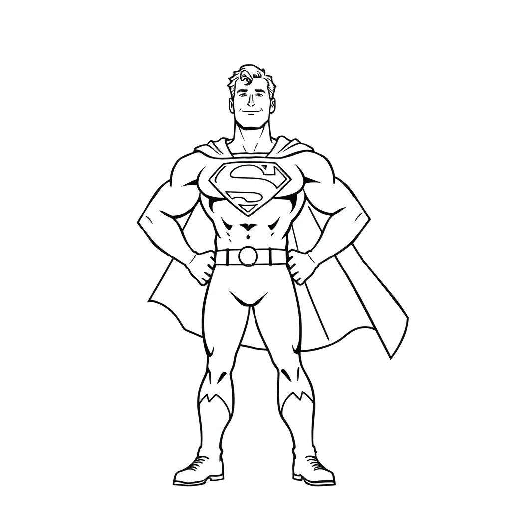 Superman coloring page