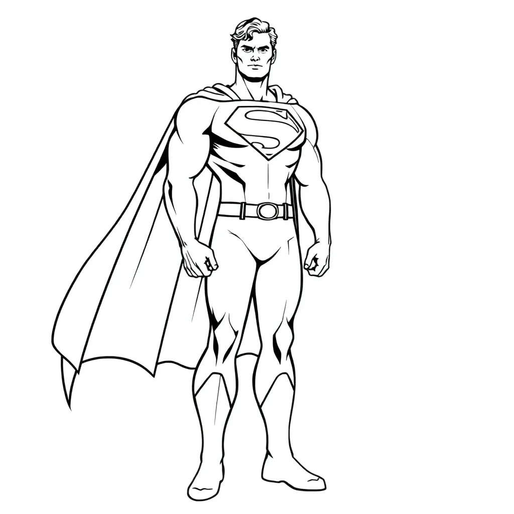 Superman coloring page