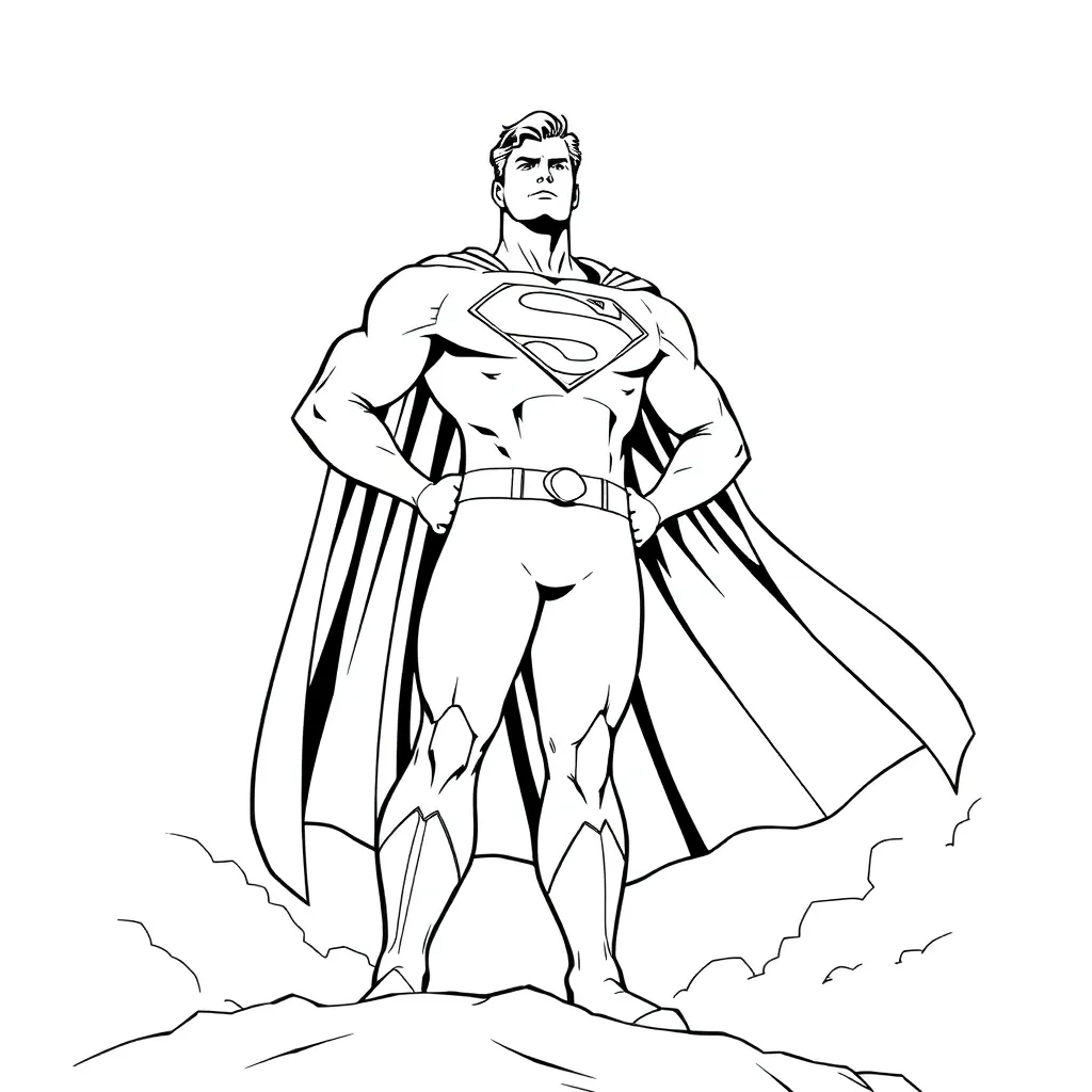 Superman coloring page