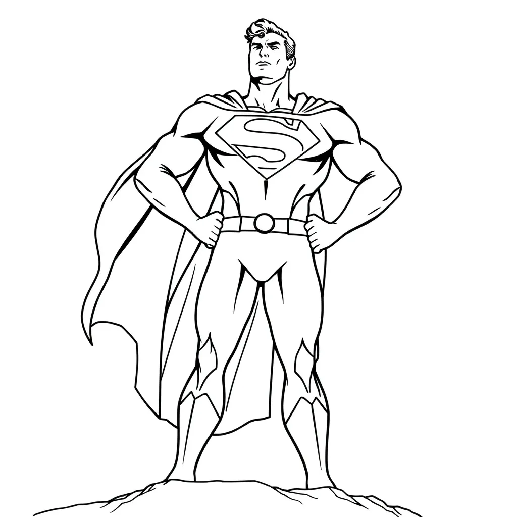 Superman coloring page