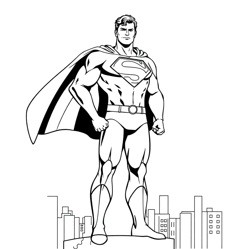 Superman coloring page