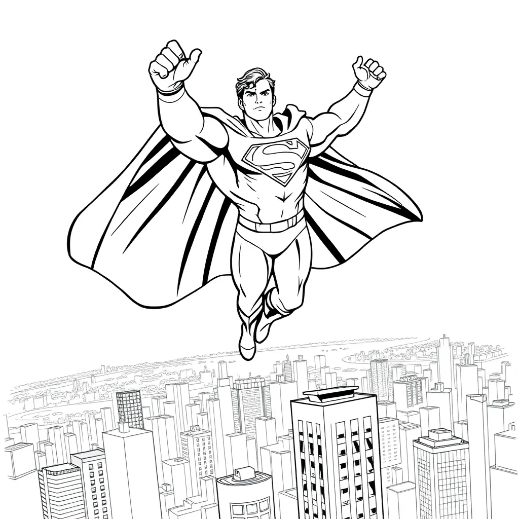 Superman coloring page