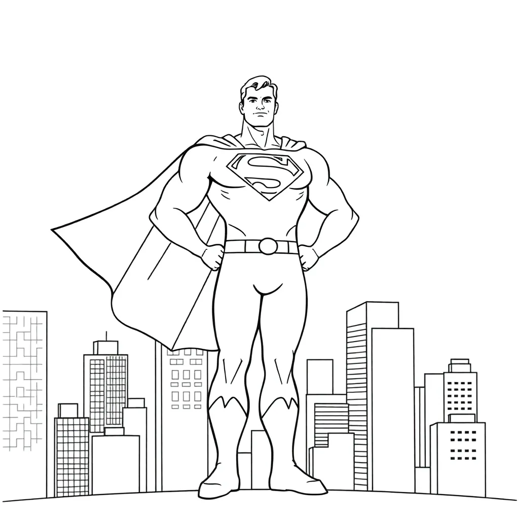 Superman coloring page