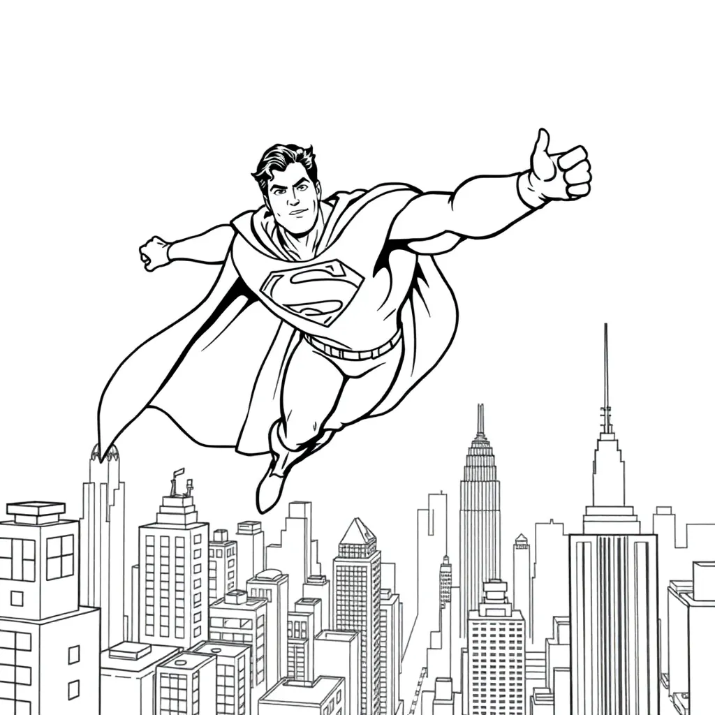 Superman coloring page