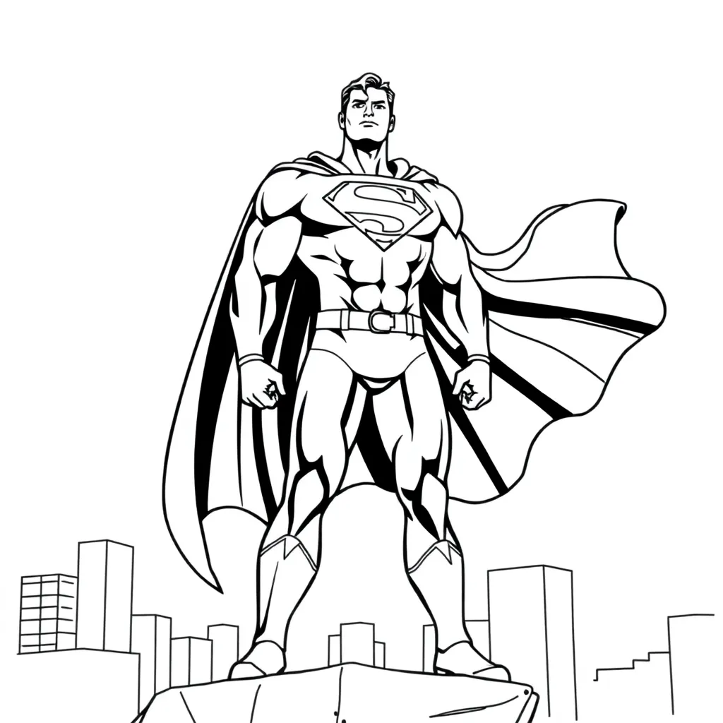 Superman coloring page