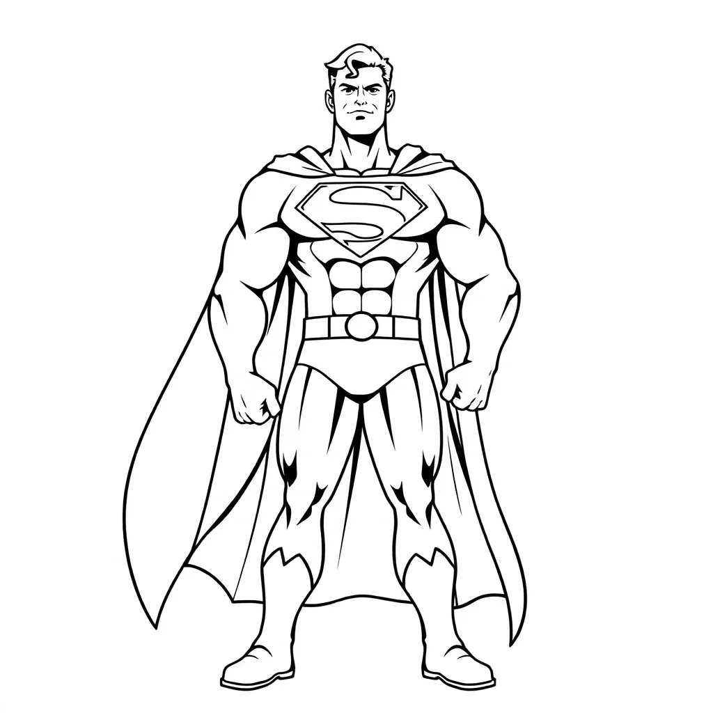 Superman coloring page
