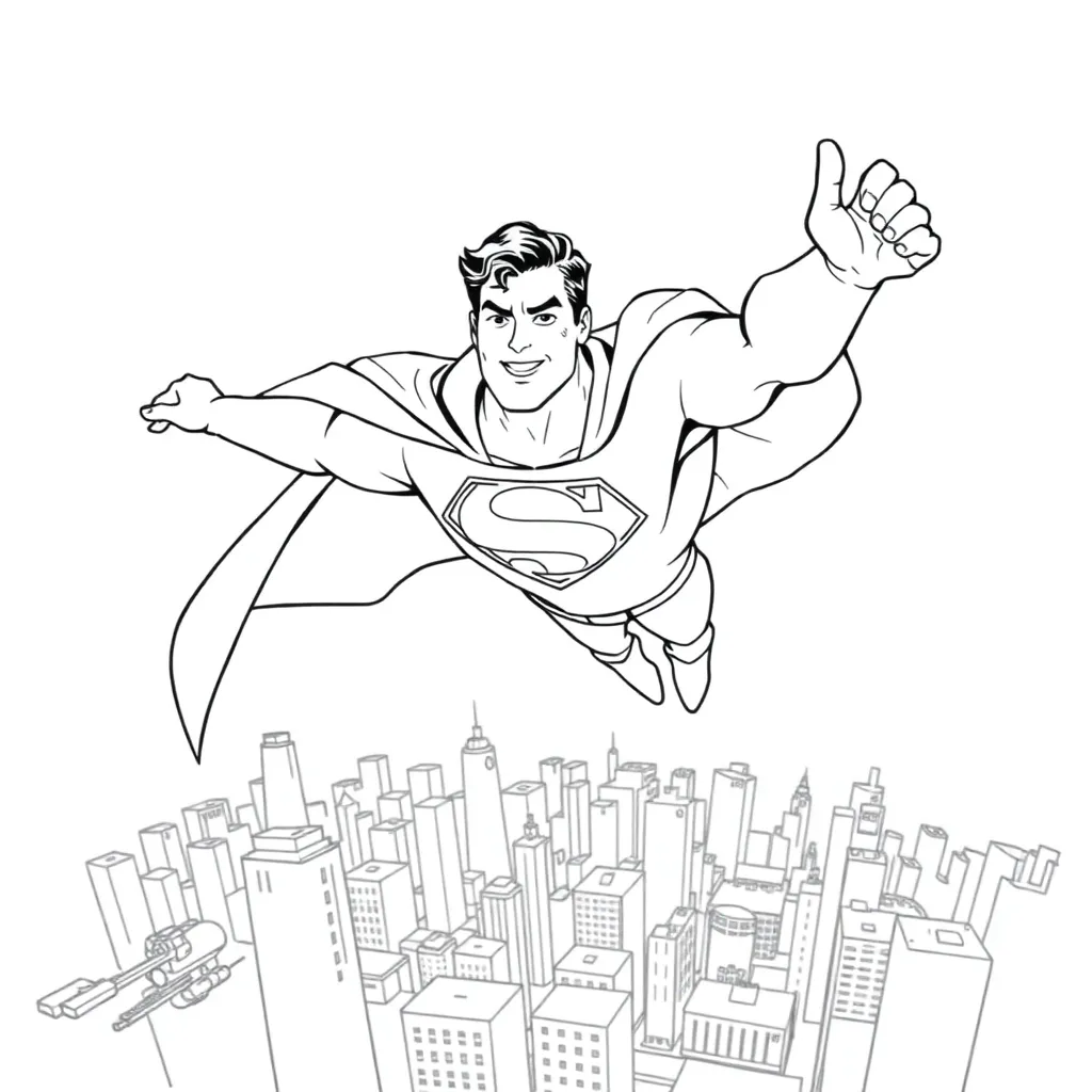 Superman coloring page