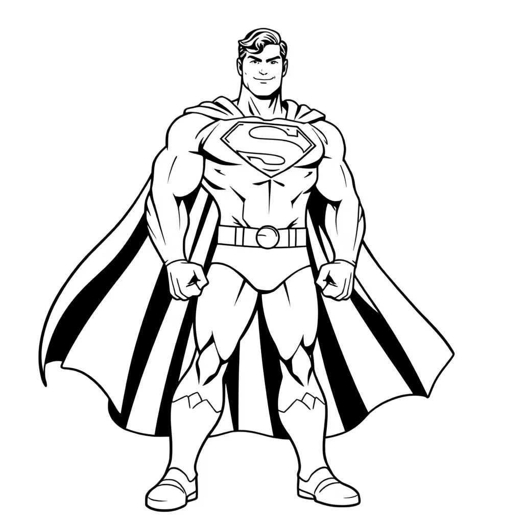 Superman coloring page