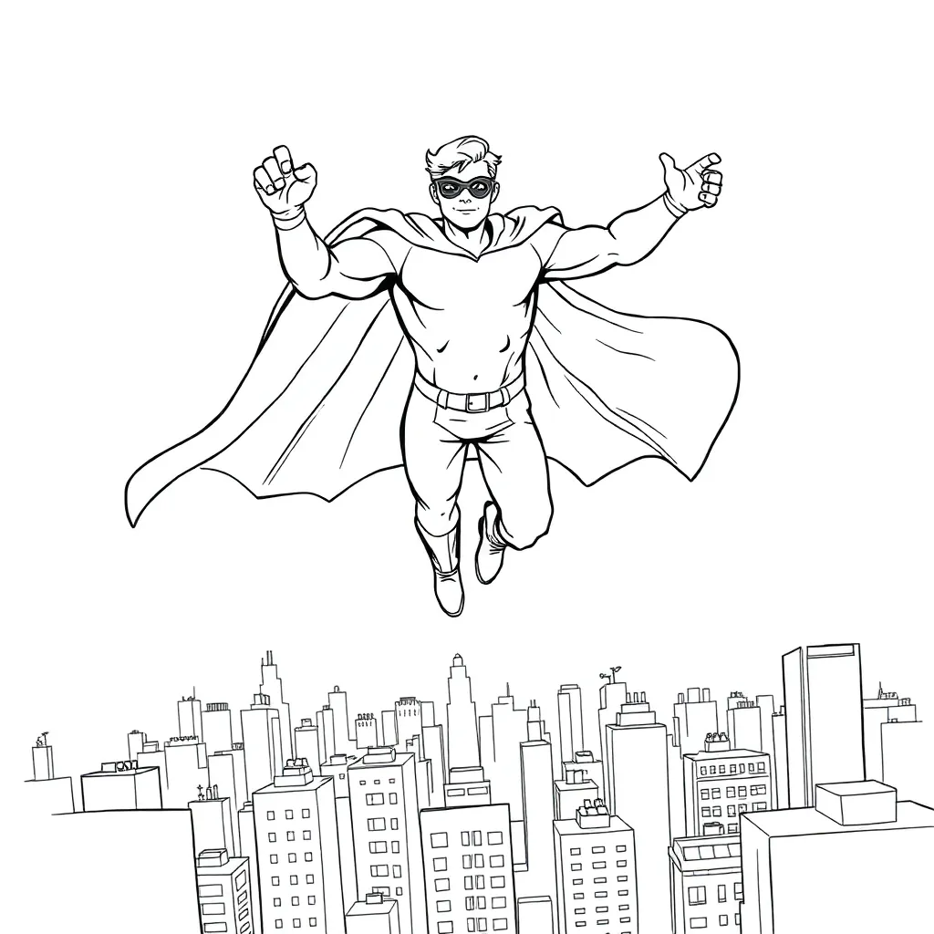 Superman coloring page