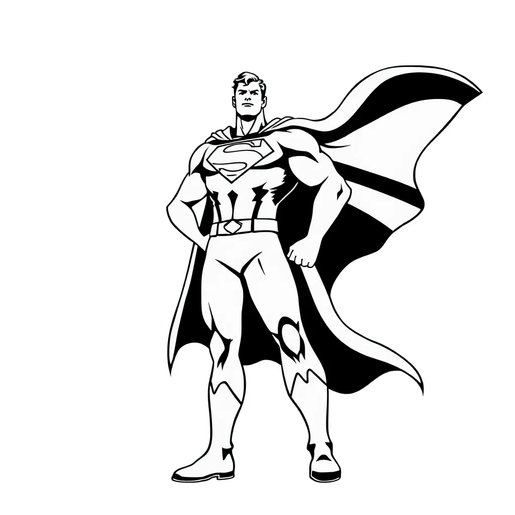 Superman coloring page