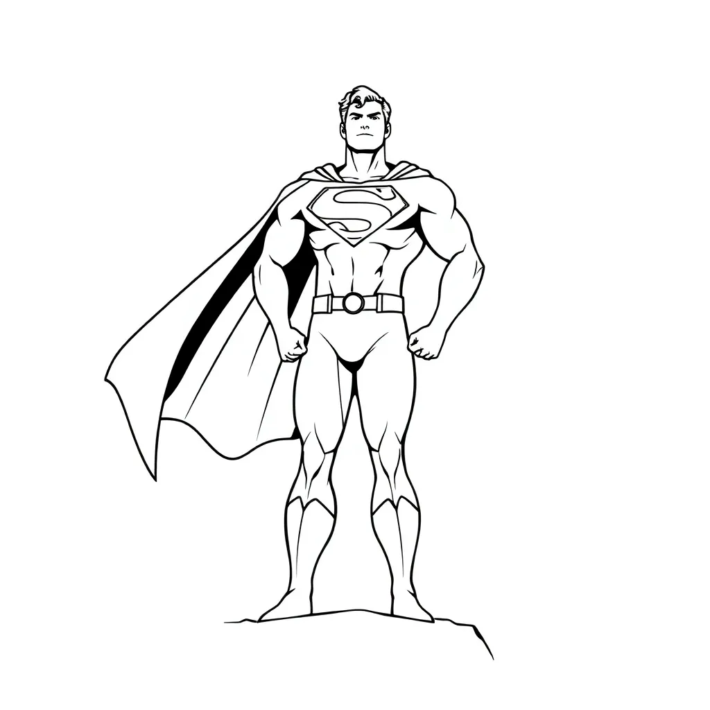Superman coloring page