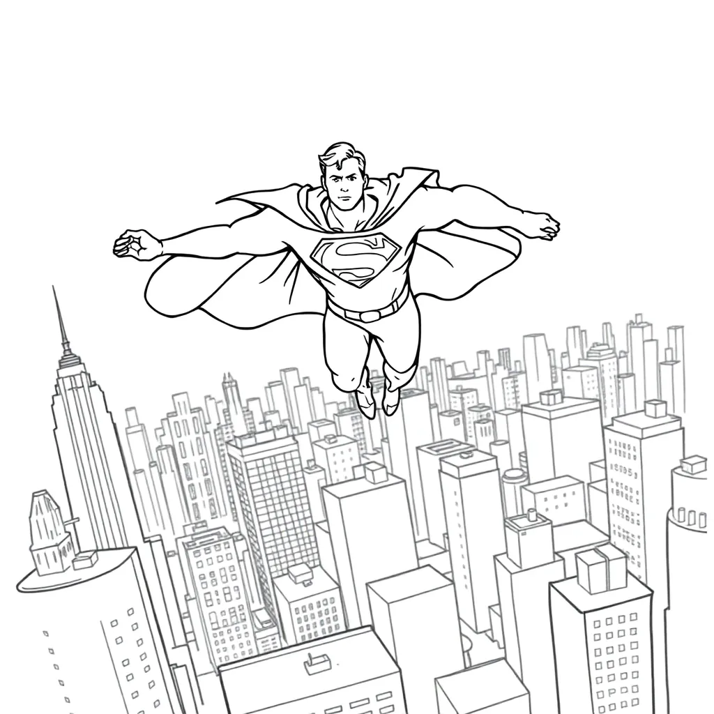 Superman coloring page