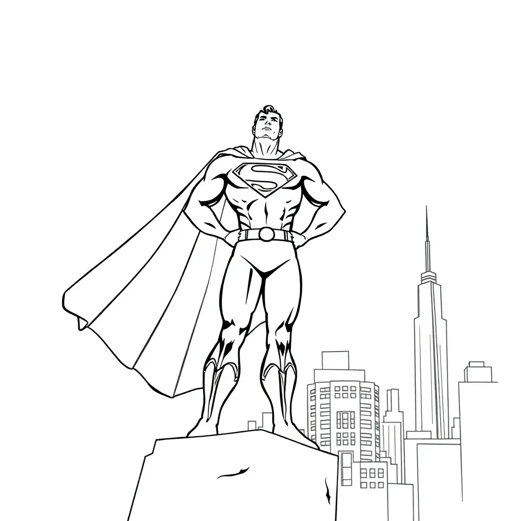 Superman coloring page