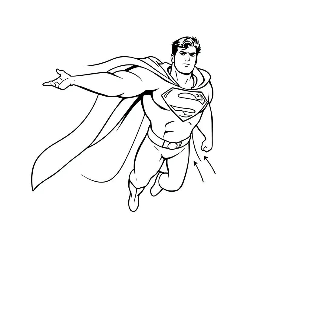 Superman coloring page