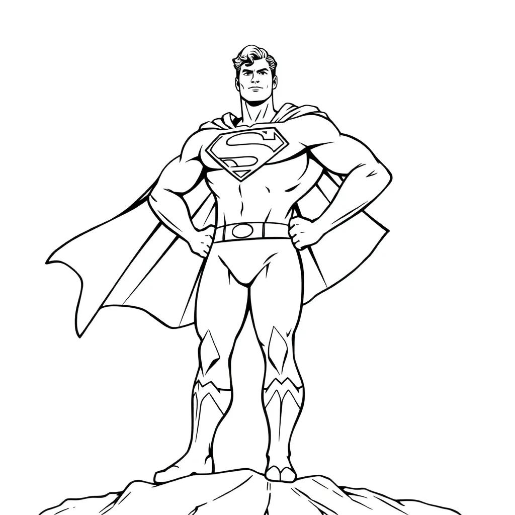 Superman coloring page