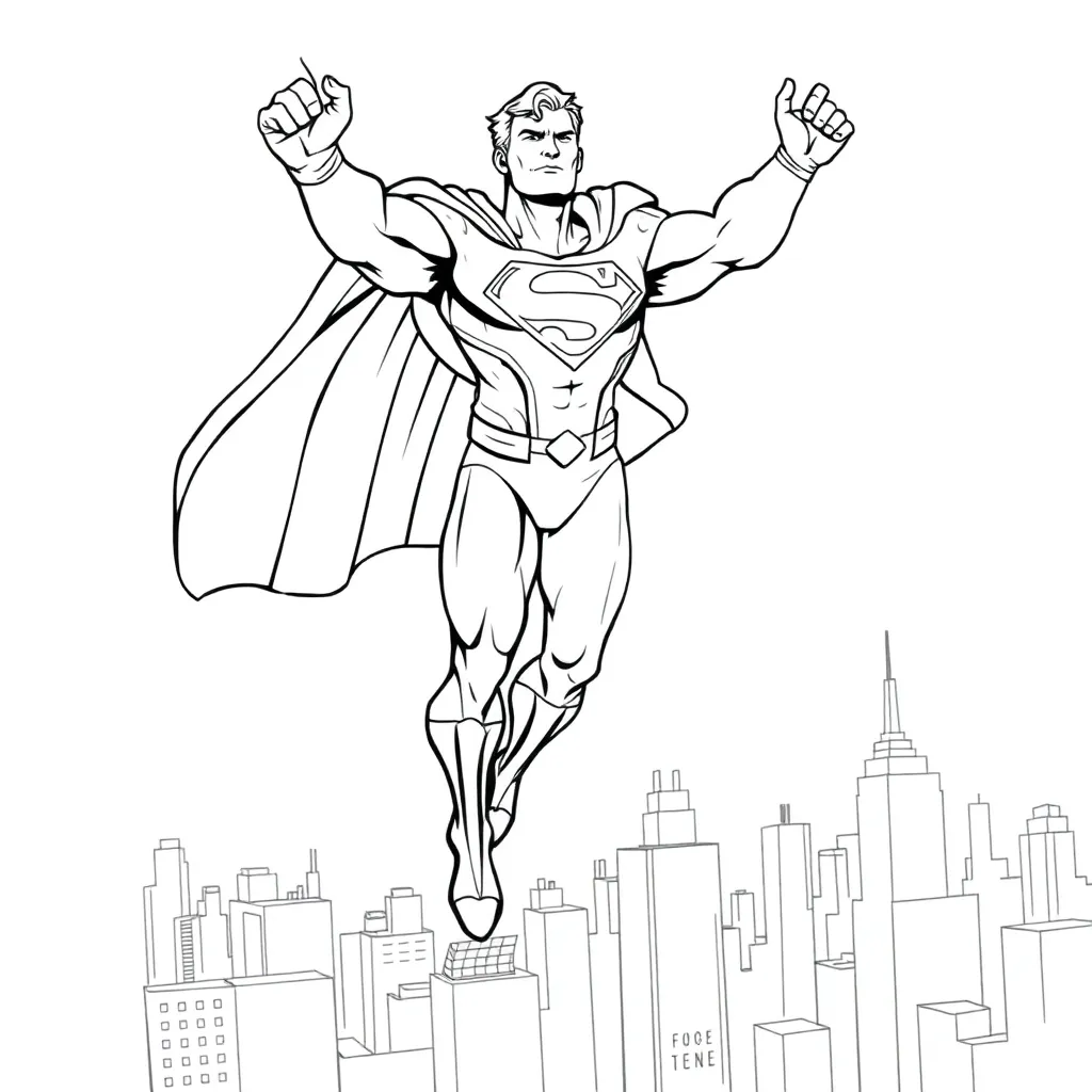 Superman coloring page