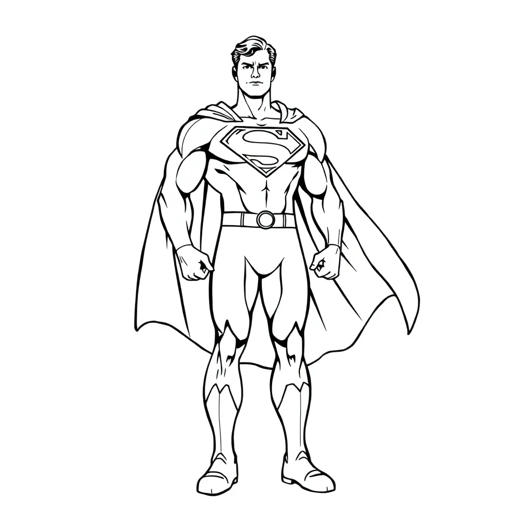 Superman coloring page