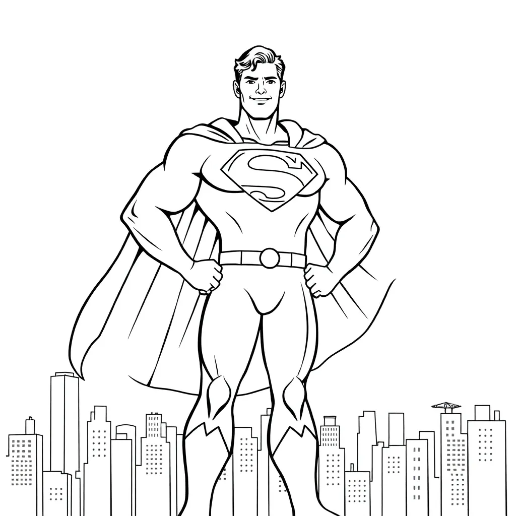 Superman coloring page