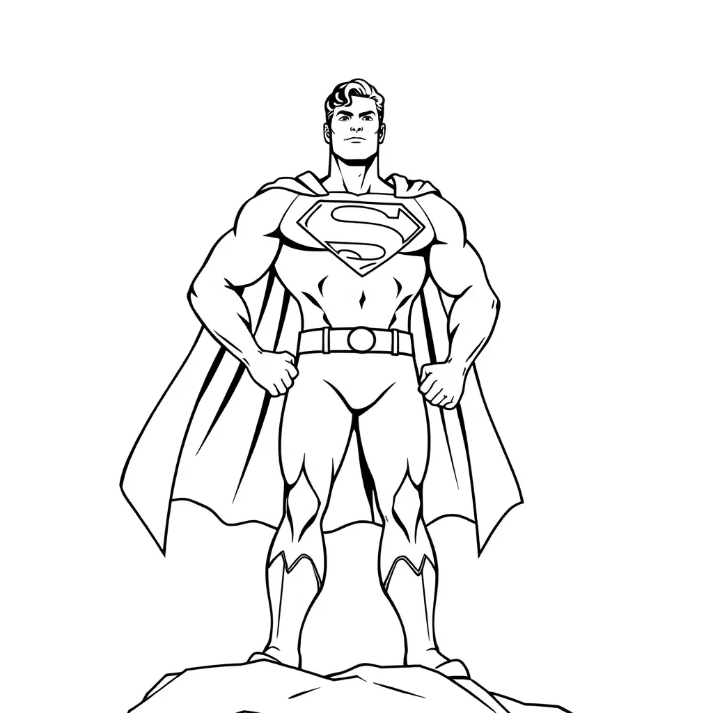 Superman coloring page