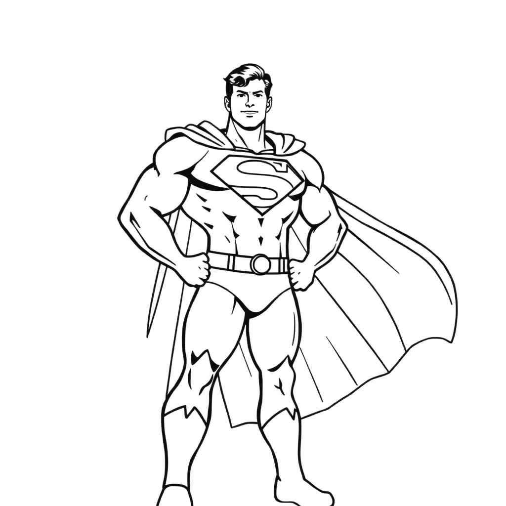 Superman coloring page