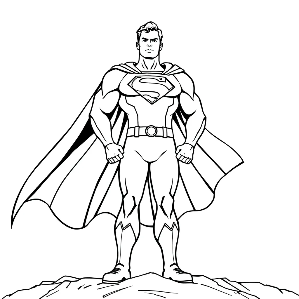 Superman coloring page