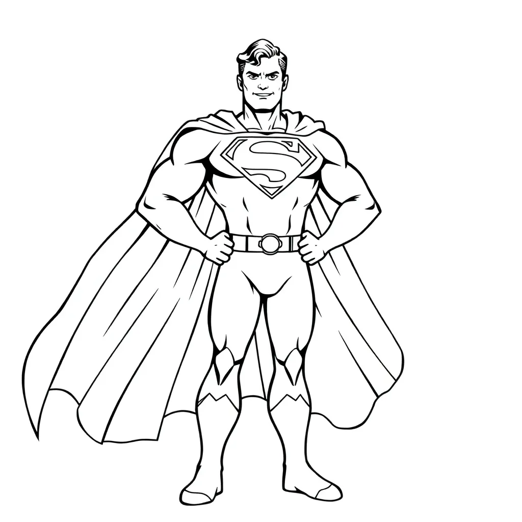 Superman coloring page
