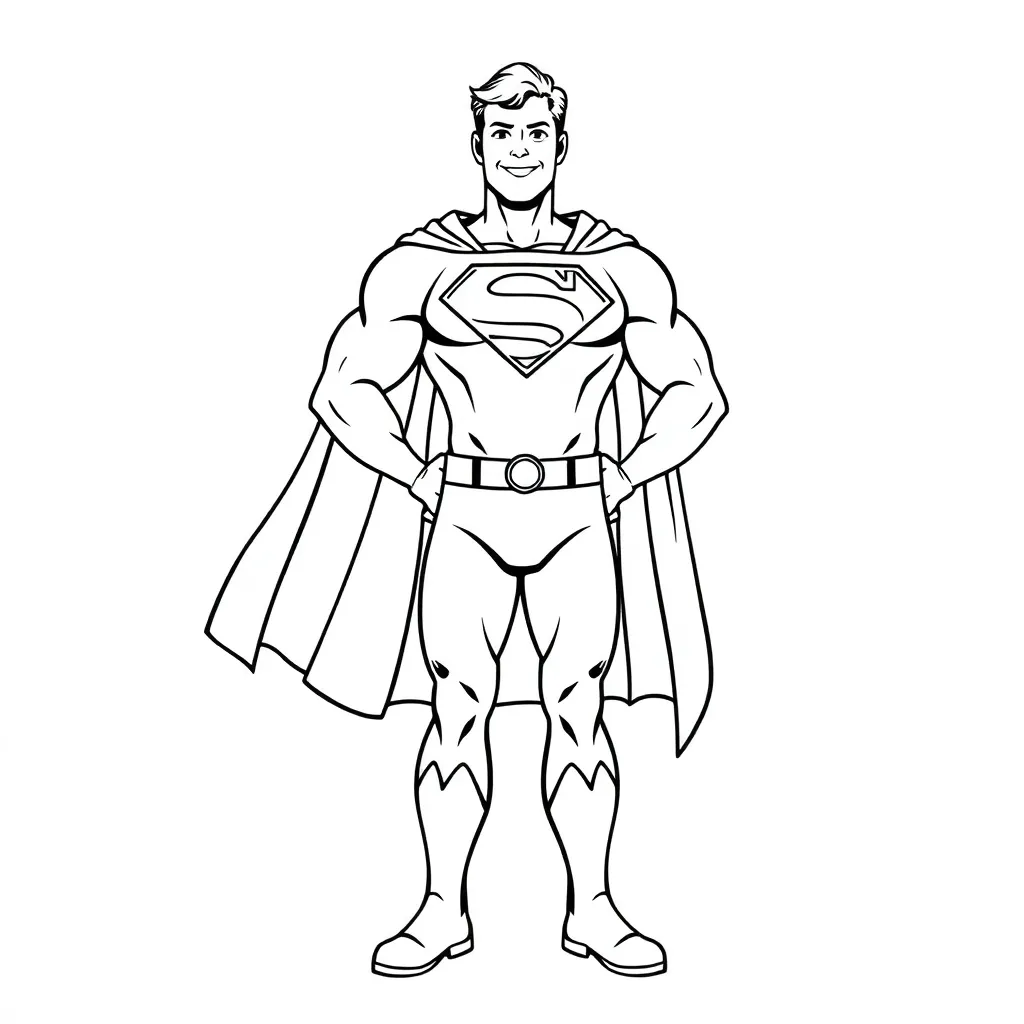 Superman coloring page