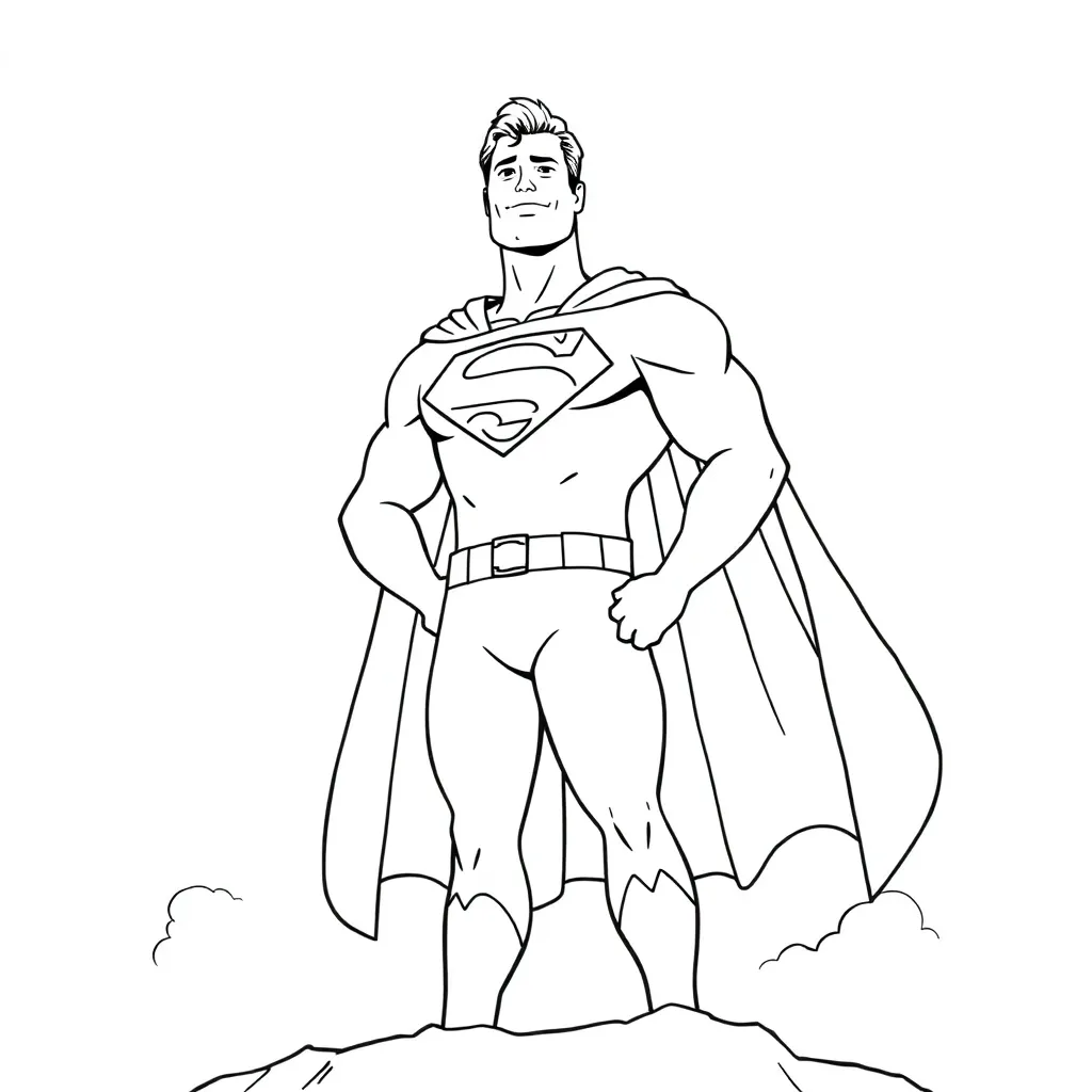 Superman coloring page