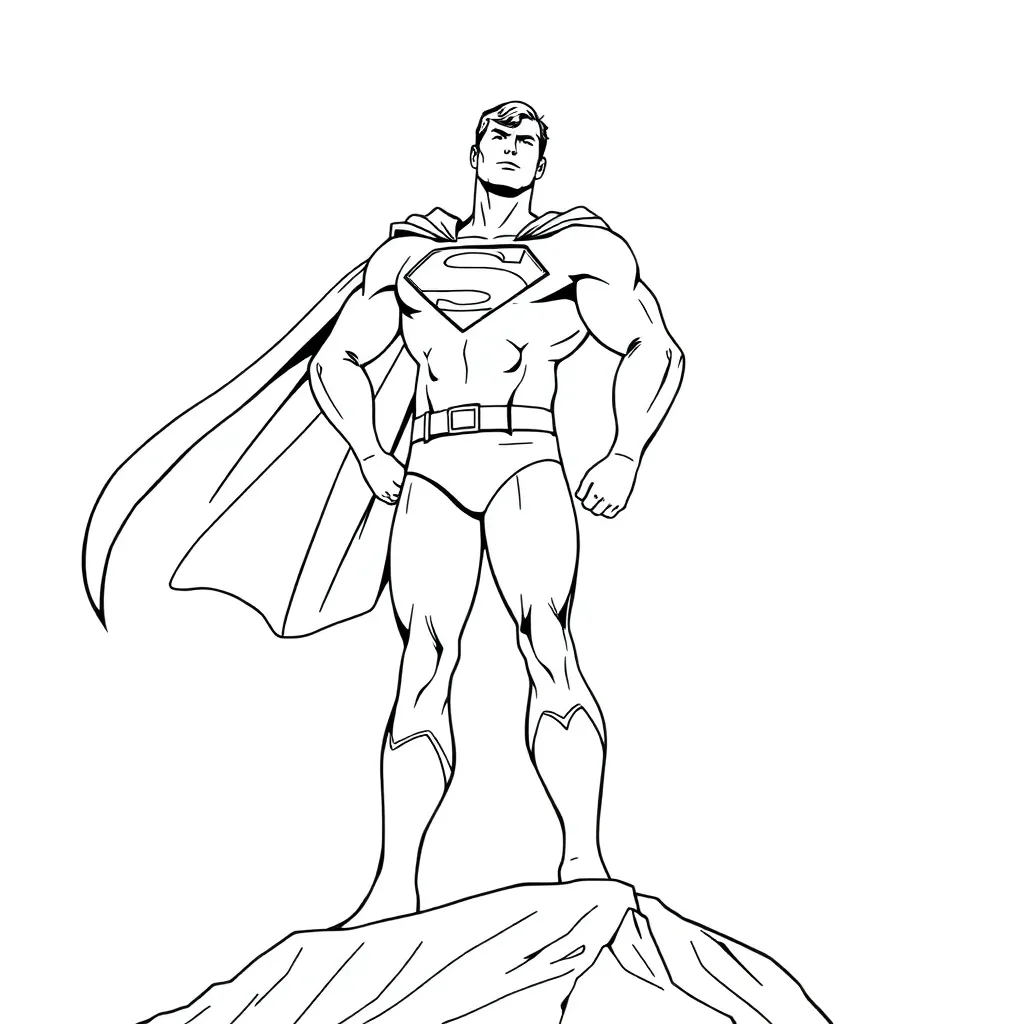 Superman coloring page