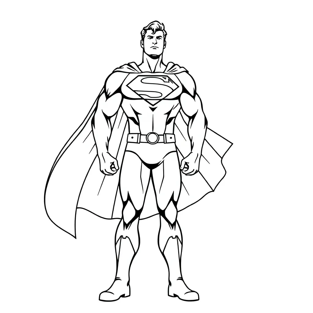 Superman coloring page