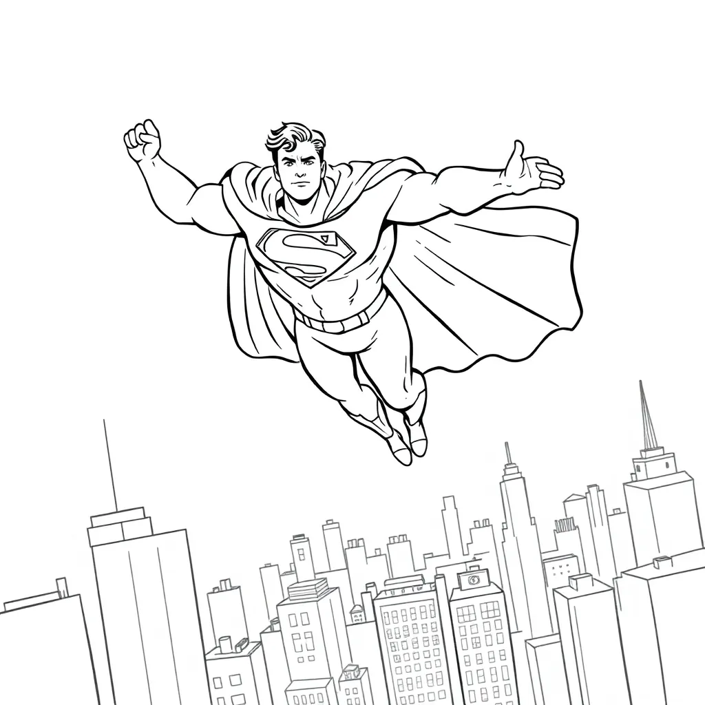 Superman coloring page
