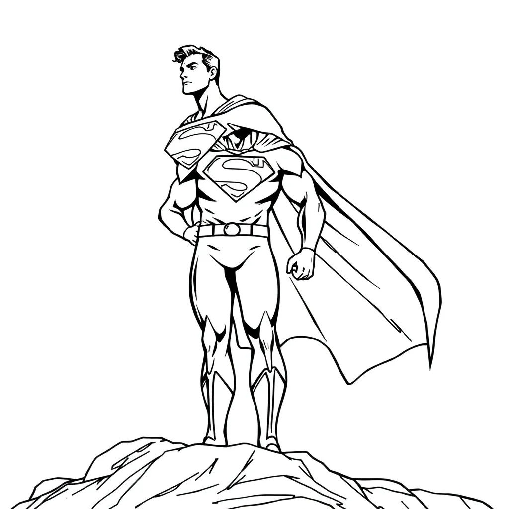Superman coloring page