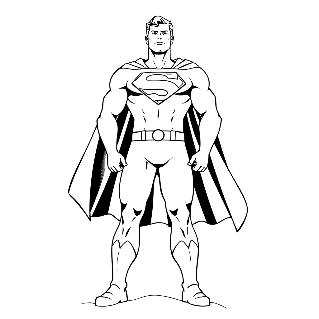 Superman coloring page
