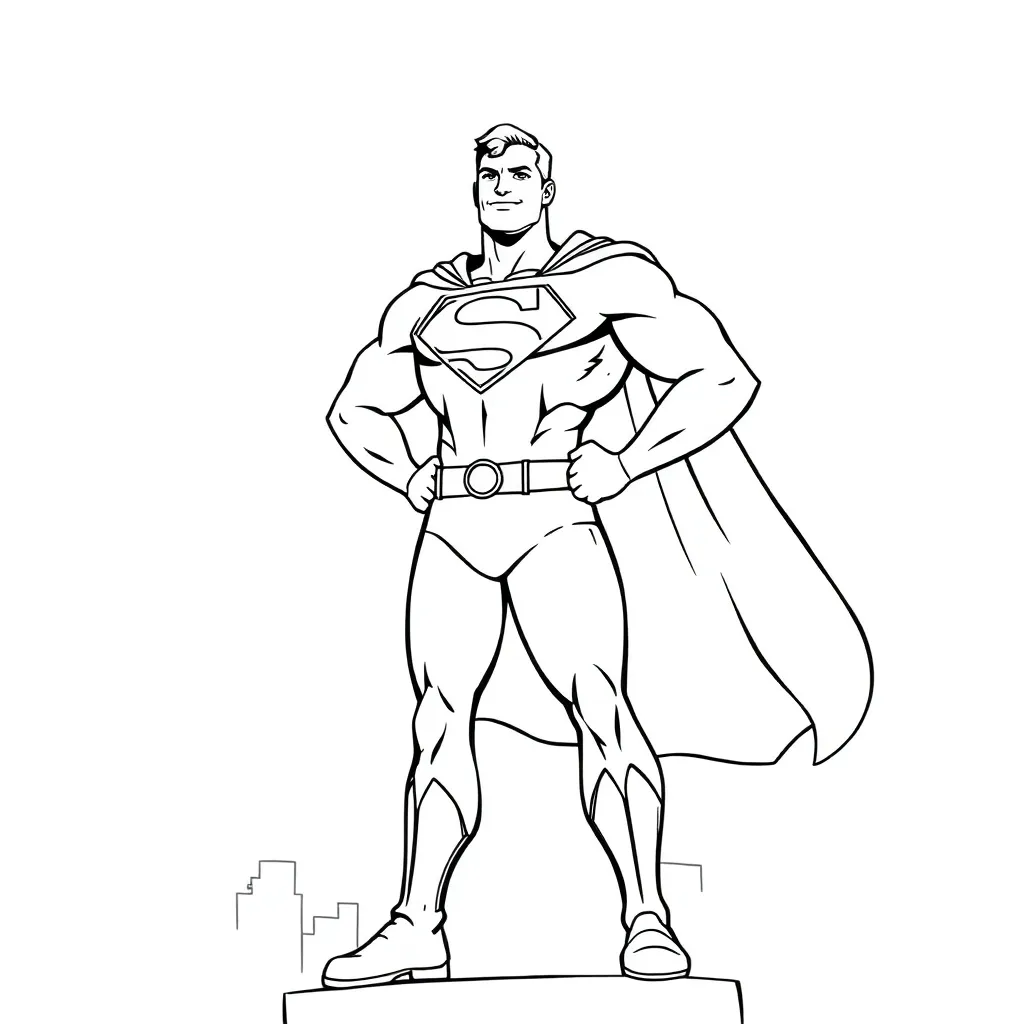 Superman coloring page