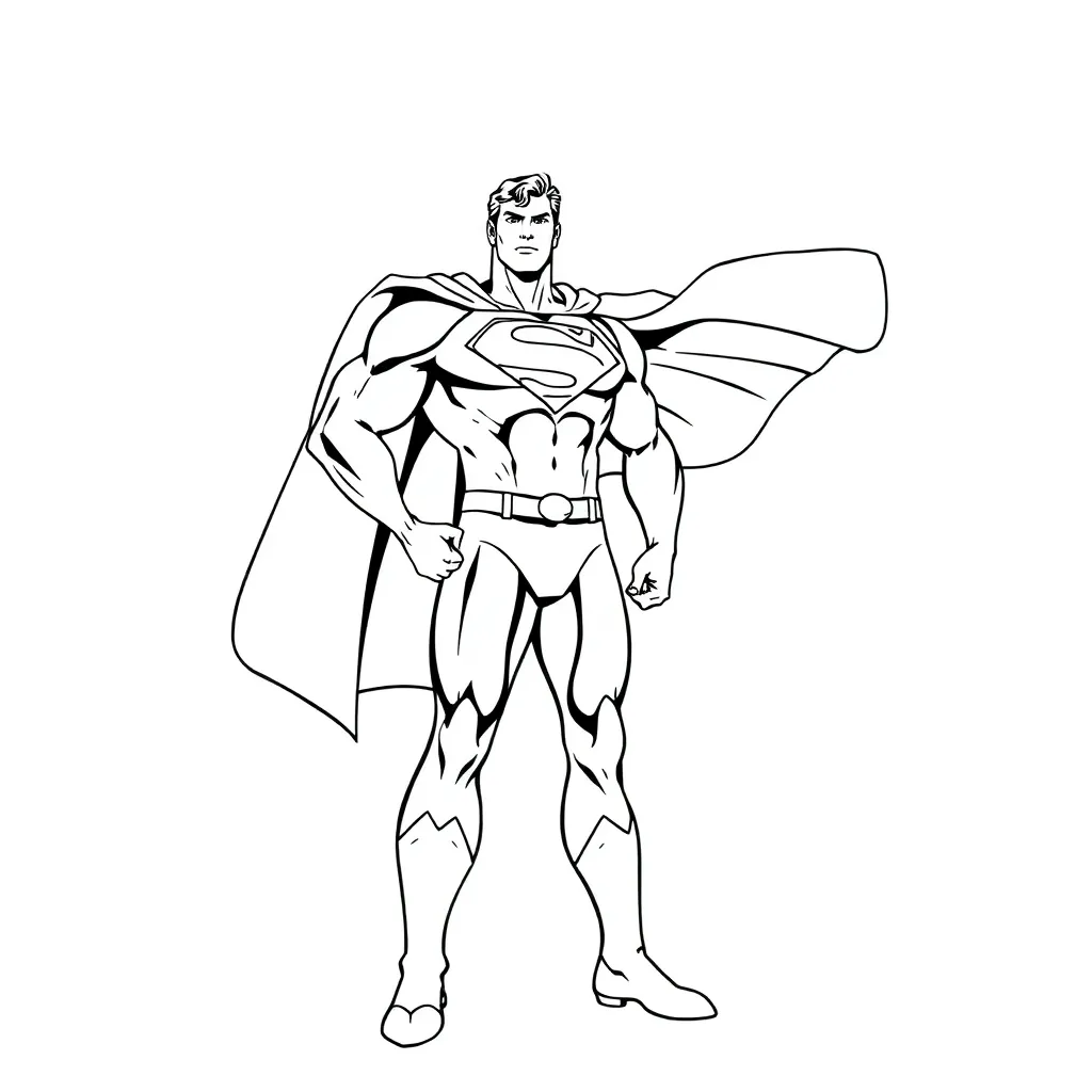 Superman coloring page