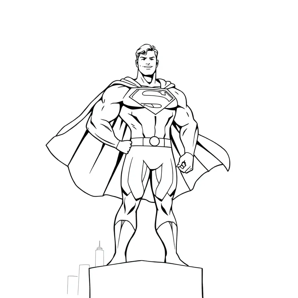 Superman coloring page